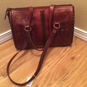 Alcala Hand Tooled Leather Bag